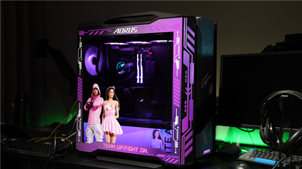 硬核性能技嘉AORUS为PCL赛事解说R威客电竞注册ASH悲喜定制电竞MOD主机(图7)